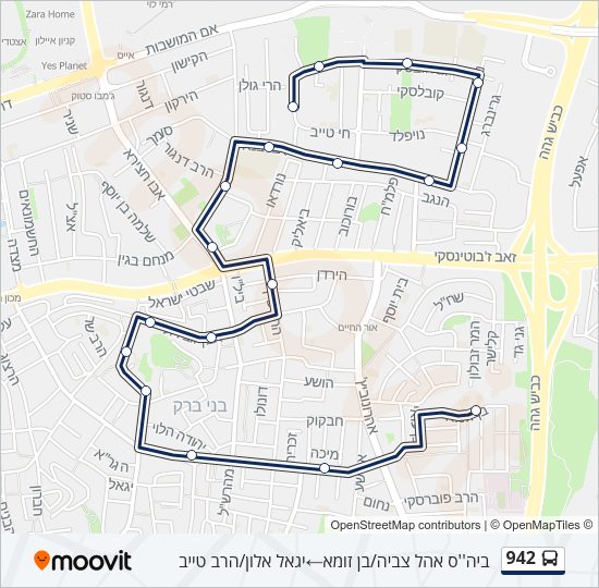 942 Bus Line Map