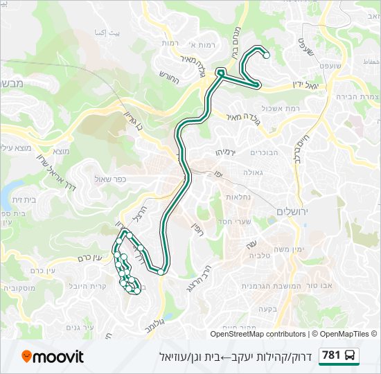 781 bus Line Map