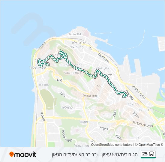 25 bus Line Map
