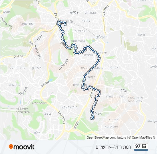 97 bus Line Map