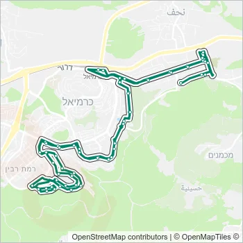 1א Bus Line Map