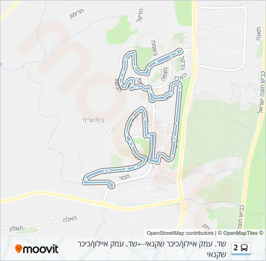 Автобус 2: карта маршрута