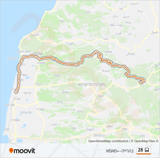 28 Bus Line Map