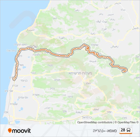 28 Bus Line Map