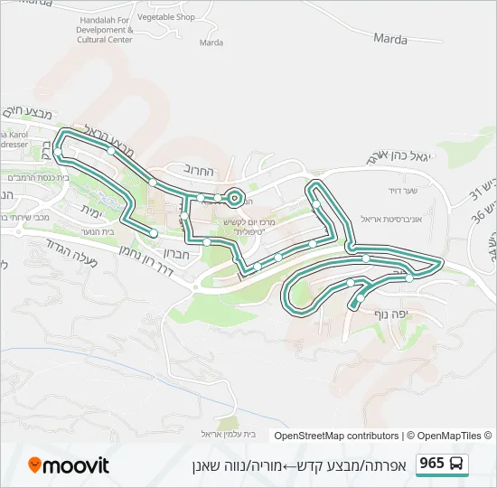 965 Bus Line Map
