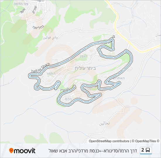 2 Bus Line Map