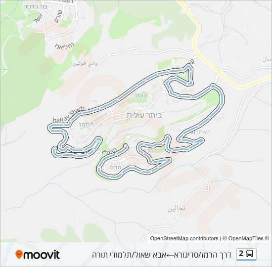 2 bus Line Map