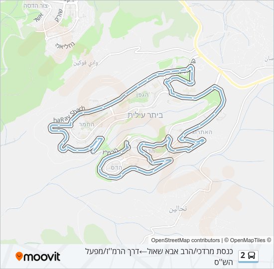 2 Bus Line Map