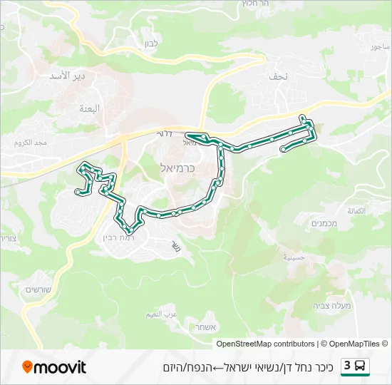 3 Bus Line Map