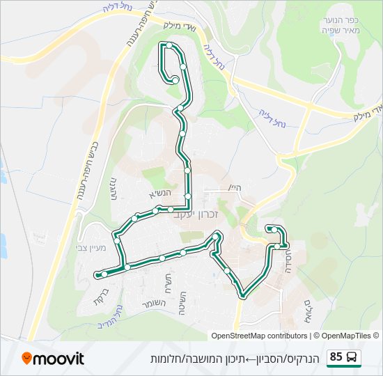 85 Bus Line Map