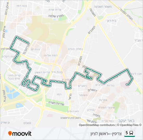 5 Bus Line Map