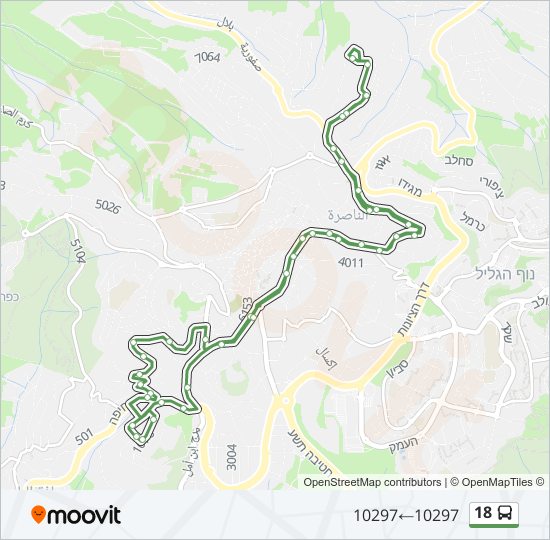 18 bus Line Map