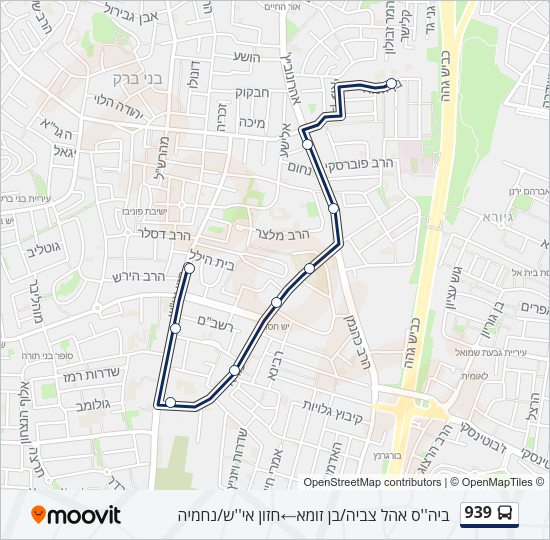 939 Bus Line Map