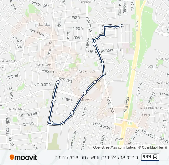 939 Bus Line Map
