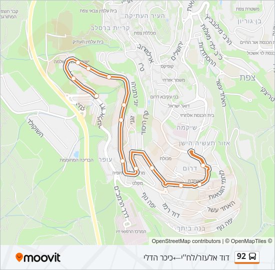92 Bus Line Map
