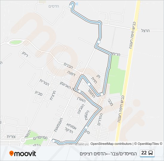 22 Bus Line Map
