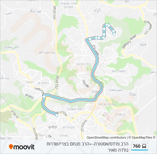 760 bus Line Map