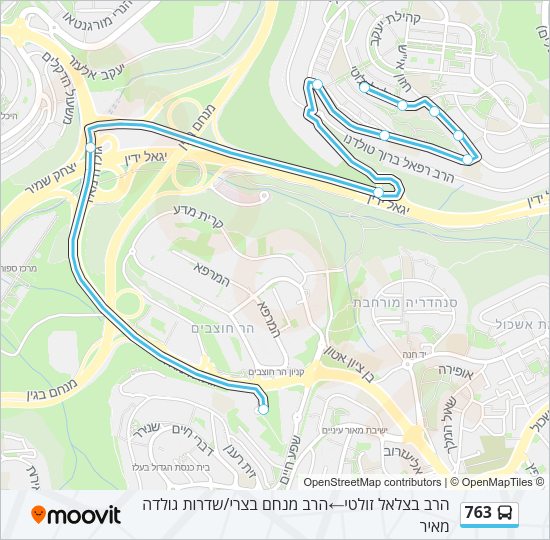 763 Bus Line Map