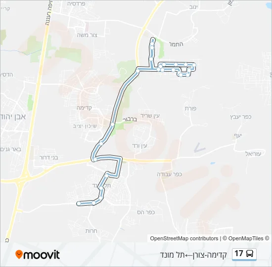 17 Bus Line Map
