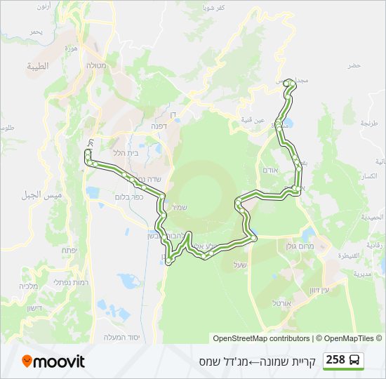 258 Bus Line Map