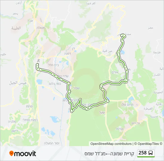 258 Bus Line Map