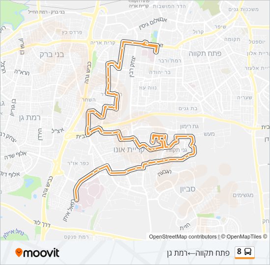 8 bus Line Map