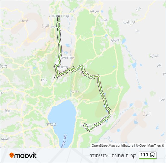 Автобус 111: карта маршрута