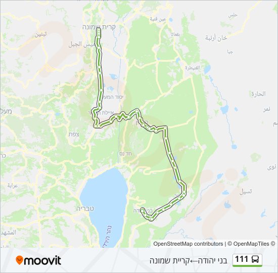 Автобус 111: карта маршрута