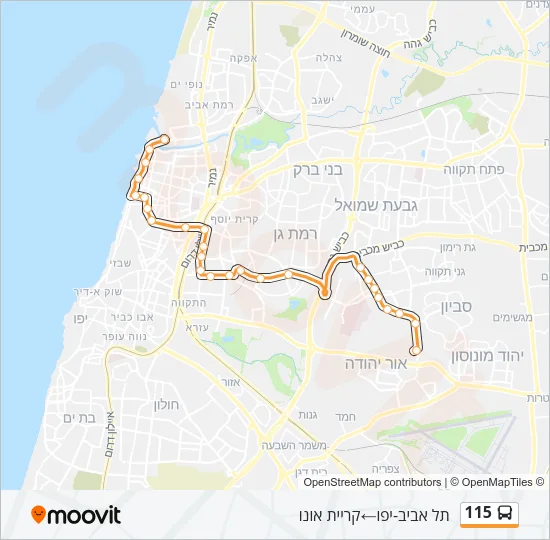 115 Bus Line Map