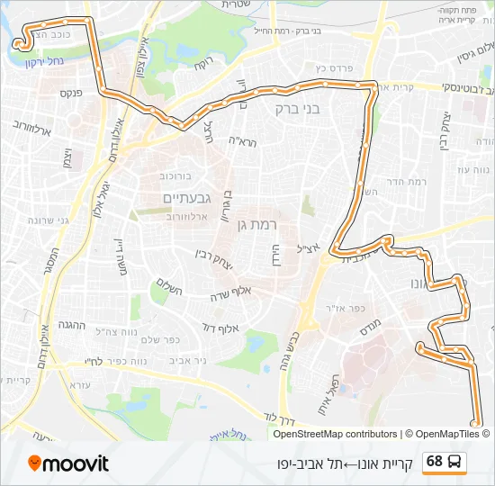 68 Bus Line Map