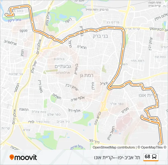 68 Bus Line Map