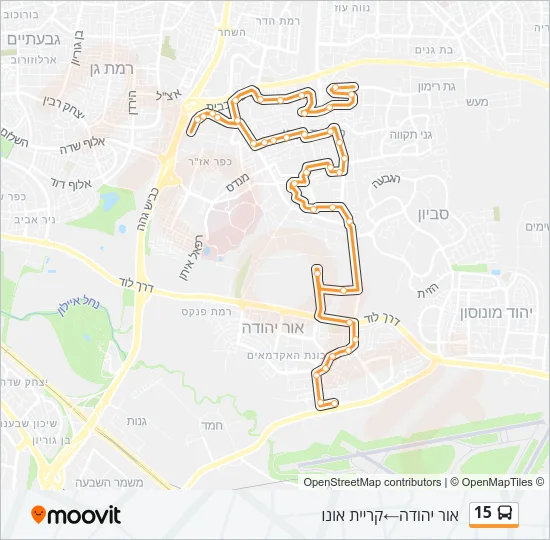 15 Bus Line Map