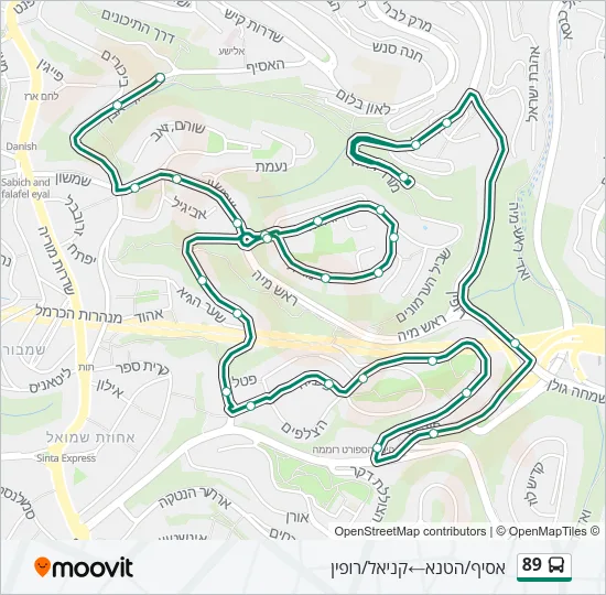 89 Bus Line Map