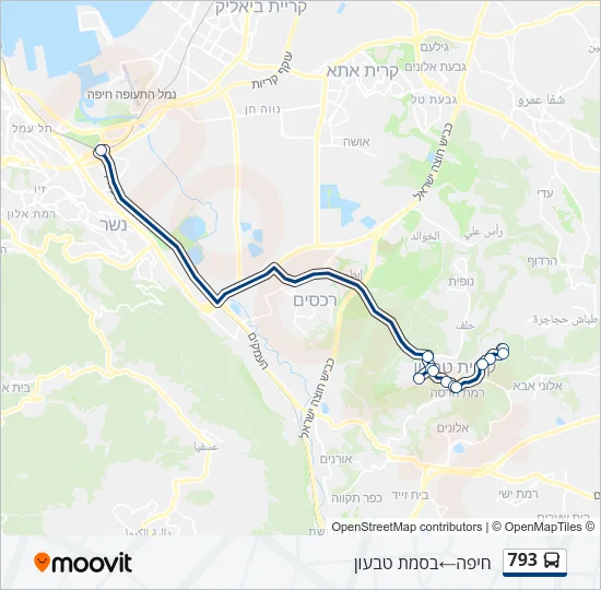 793 Bus Line Map