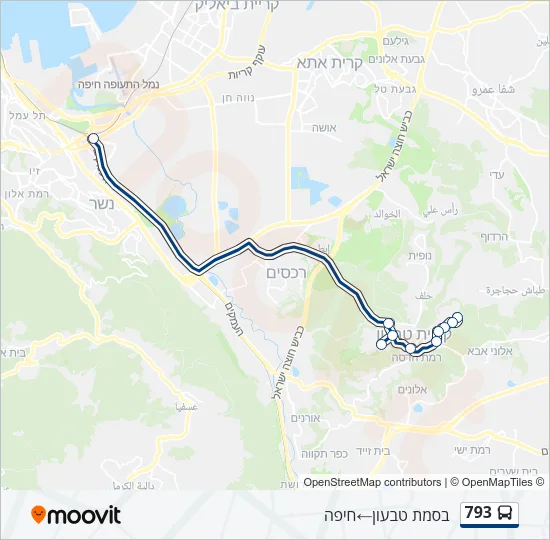 793 Bus Line Map
