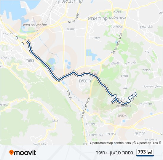 793 bus Line Map