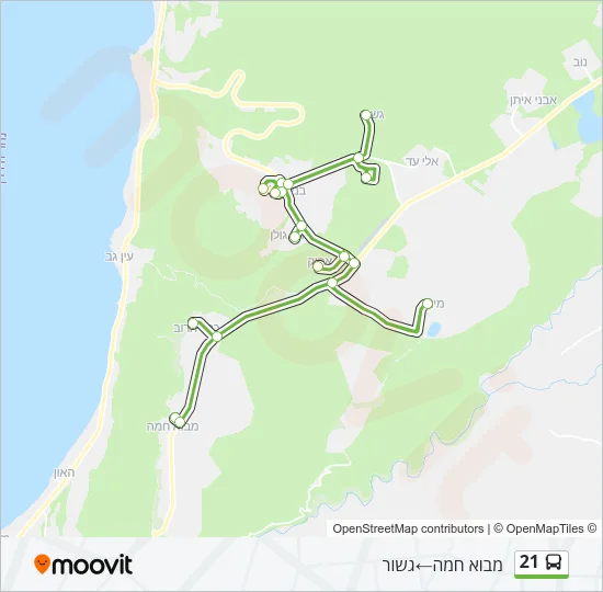 21 Bus Line Map
