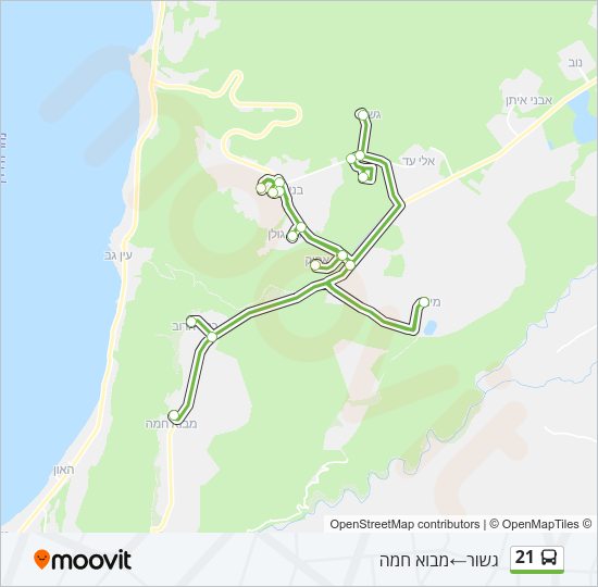 21 Bus Line Map