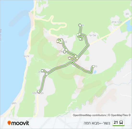 21 Bus Line Map