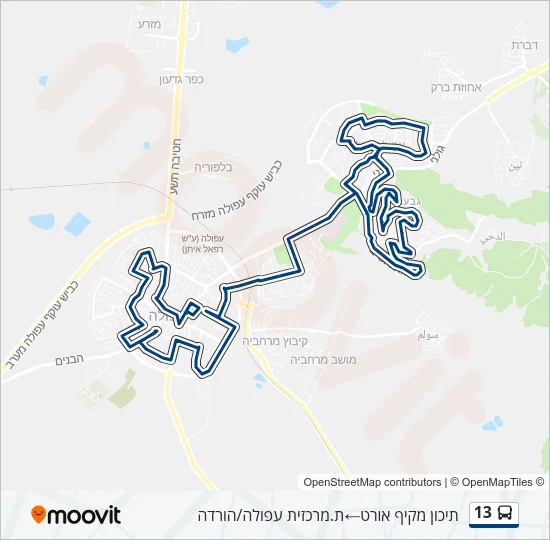 13 Bus Line Map