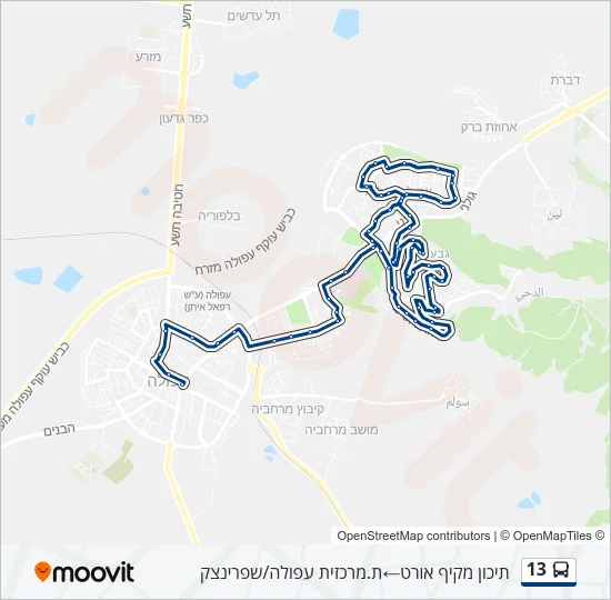 13 Bus Line Map
