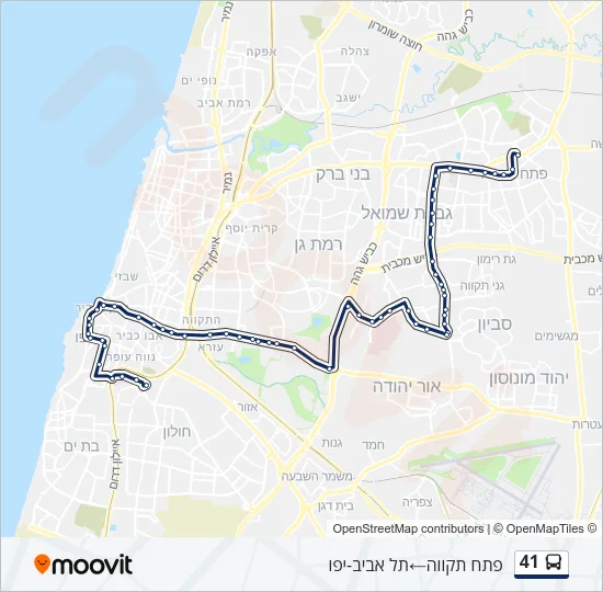41 Bus Line Map