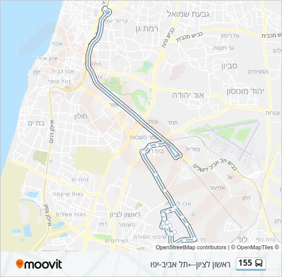 155 Bus Line Map