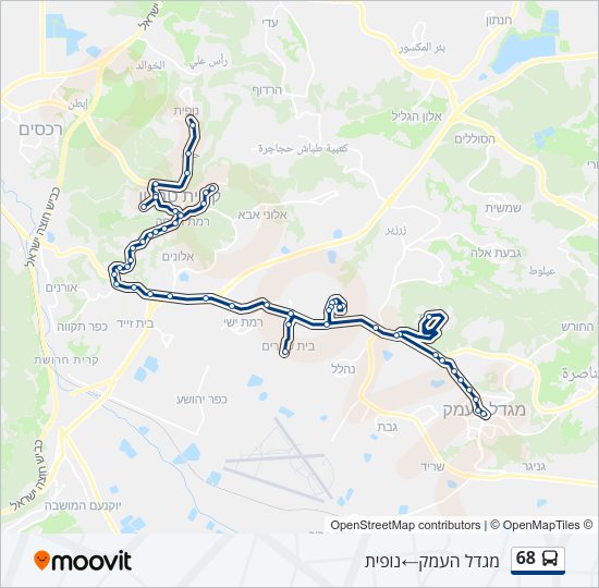 68 Bus Line Map
