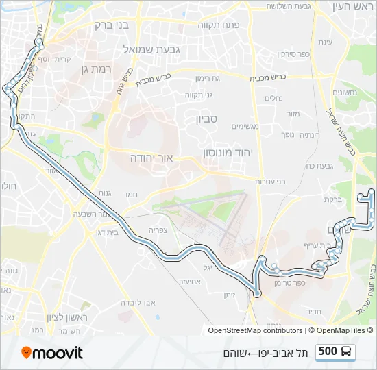 500 Bus Line Map