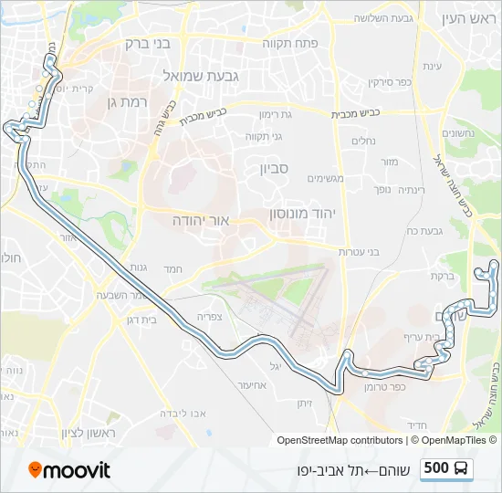 500 Bus Line Map