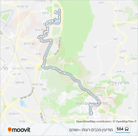 504 Bus Line Map