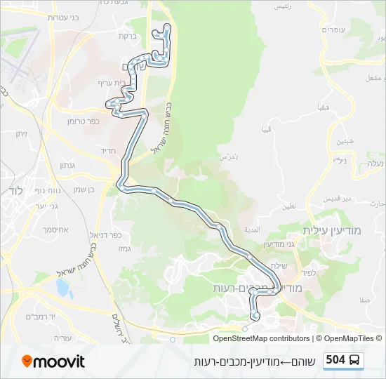 504 Bus Line Map