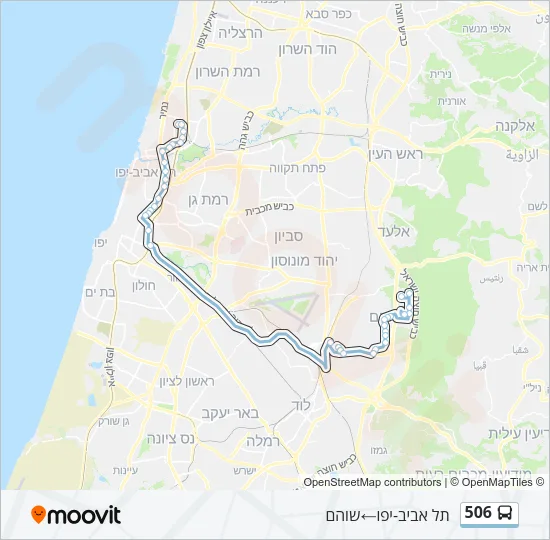 506 Bus Line Map