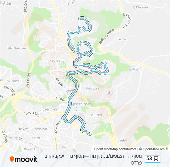 53 Bus Line Map
